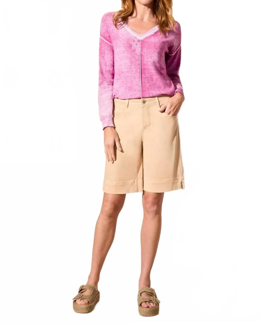 NEW TRIBAL wide leg bermuda short in safari